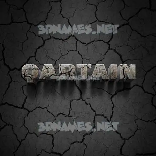 qartain in Cracked Stone style - 3D name wallpaper qartain in Cracked Stone style - 3D name wallpaper