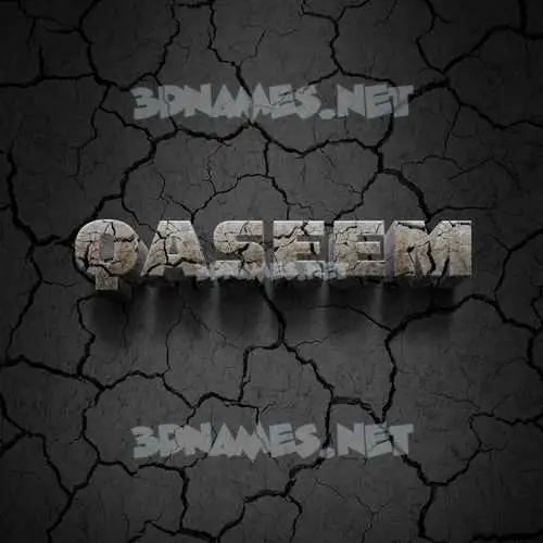 qaseem in Cracked Stone style - 3D name wallpaper qaseem in Cracked Stone style - 3D name wallpaper