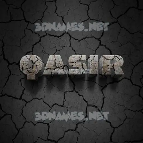 qasir in Cracked Stone style - 3D name wallpaper qasir in Cracked Stone style - 3D name wallpaper