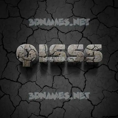 qisss in Cracked Stone style - 3D name wallpaper qisss in Cracked Stone style - 3D name wallpaper