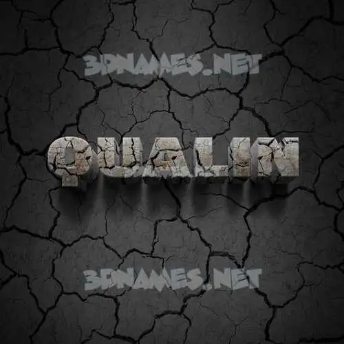 qualin in Cracked Stone style - 3D name wallpaper