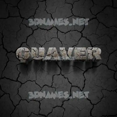 quaver in Cracked Stone style - 3D name wallpaper quaver in Cracked Stone style - 3D name wallpaper
