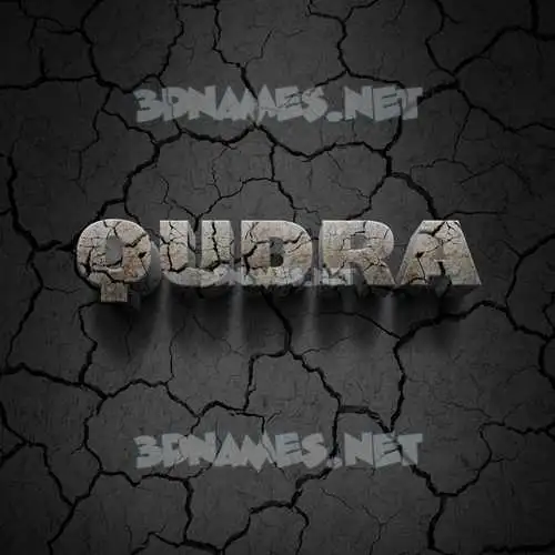 qudra in Cracked Stone style - 3D name wallpaper qudra in Cracked Stone style - 3D name wallpaper
