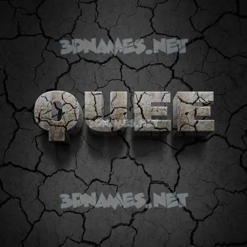 quee in Cracked Stone style - 3D name wallpaper quee in Cracked Stone style - 3D name wallpaper