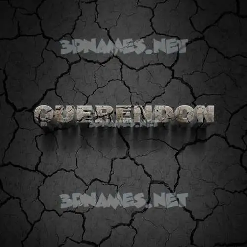 querendon in Cracked Stone style - 3D name wallpaper querendon in Cracked Stone style - 3D name wallpaper