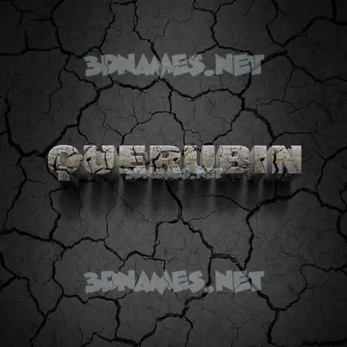 querubin in Cracked Stone style - 3D name wallpaper