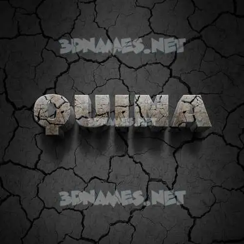 quina in Cracked Stone style - 3D name wallpaper quina in Cracked Stone style - 3D name wallpaper