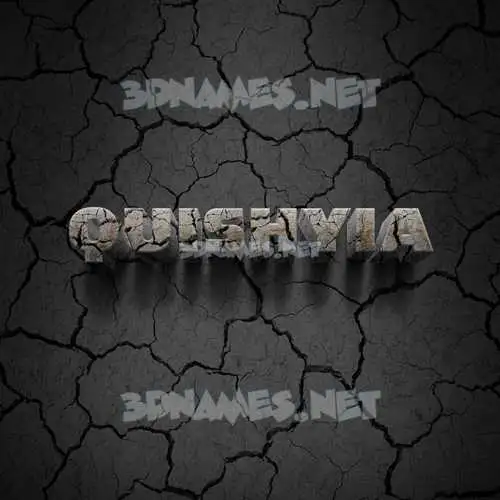 quishyia in Cracked Stone style - 3D name wallpaper quishyia in Cracked Stone style - 3D name wallpaper