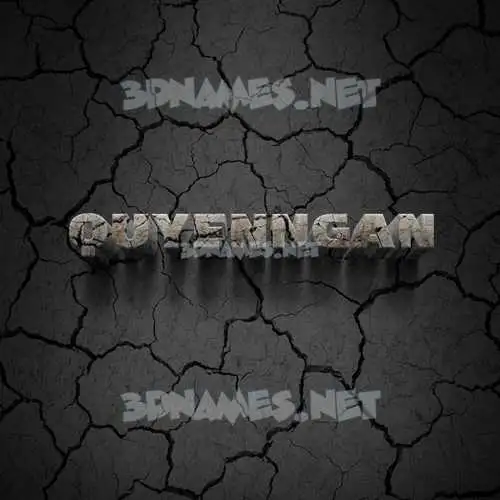 quyenngan in Cracked Stone style - 3D name wallpaper quyenngan in Cracked Stone style - 3D name wallpaper