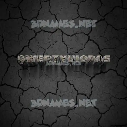 qwertyuiopas in Cracked Stone style - 3D name wallpaper qwertyuiopas in Cracked Stone style - 3D name wallpaper