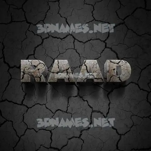 raad in Cracked Stone style - 3D name wallpaper raad in Cracked Stone style - 3D name wallpaper