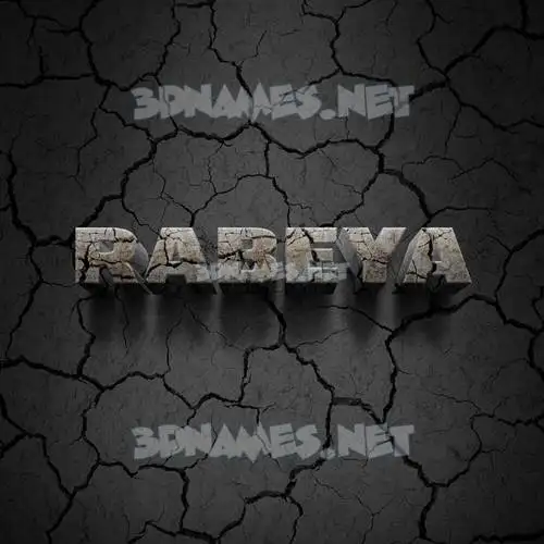 rabeya in Cracked Stone style - 3D name wallpaper