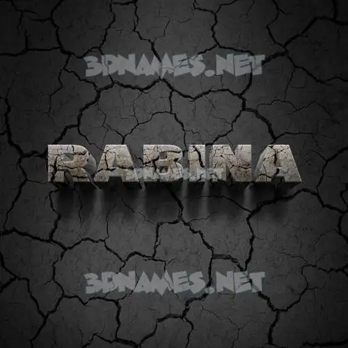 rabina in Cracked Stone style - 3D name wallpaper rabina in Cracked Stone style - 3D name wallpaper