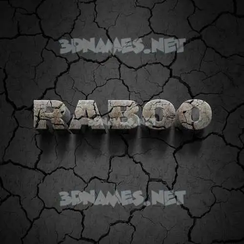 raboo in Cracked Stone style - 3D name wallpaper raboo in Cracked Stone style - 3D name wallpaper