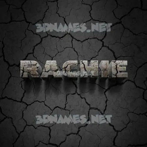 rachie in Cracked Stone style - 3D name wallpaper