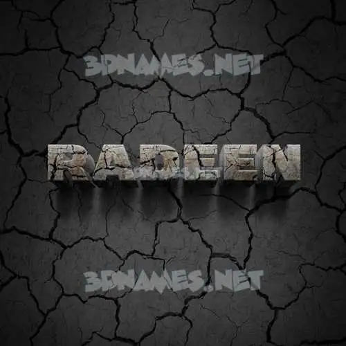 radeen in Cracked Stone style - 3D name wallpaper radeen in Cracked Stone style - 3D name wallpaper