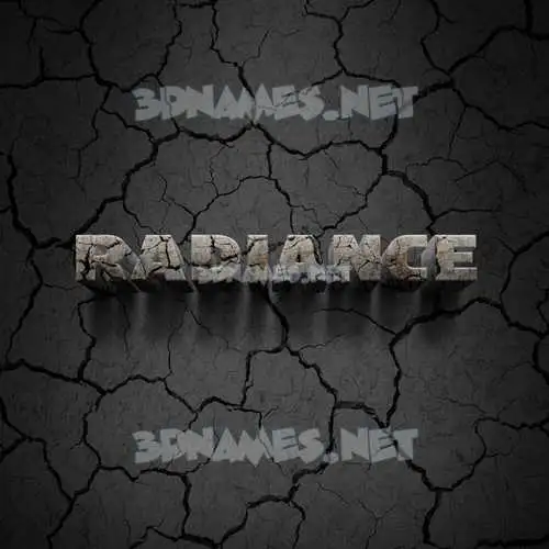 radiance in Cracked Stone style - 3D name wallpaper radiance in Cracked Stone style - 3D name wallpaper
