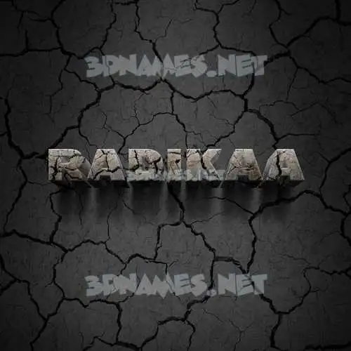 radikaa in Cracked Stone style - 3D name wallpaper