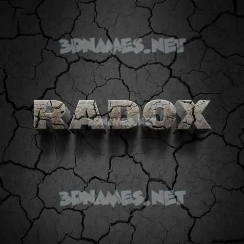 radox in Cracked Stone style - 3D name wallpaper radox in Cracked Stone style - 3D name wallpaper