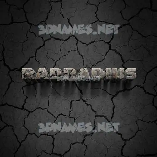 radradius in Cracked Stone style - 3D name wallpaper radradius in Cracked Stone style - 3D name wallpaper