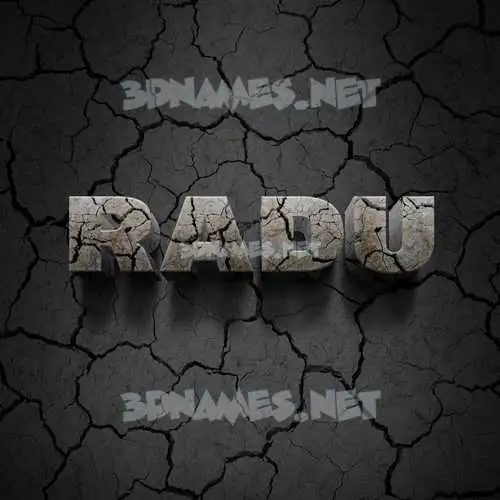 radu in Cracked Stone style - 3D name wallpaper radu in Cracked Stone style - 3D name wallpaper