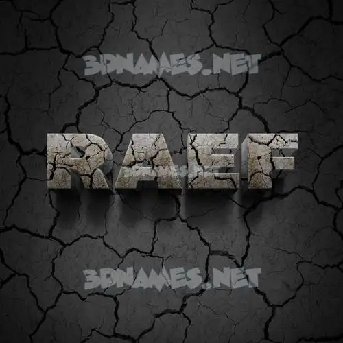 raef in Cracked Stone style - 3D name wallpaper raef in Cracked Stone style - 3D name wallpaper