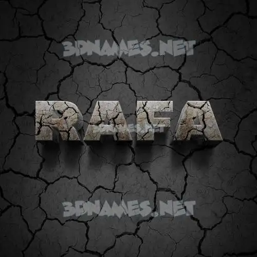 rafa in Cracked Stone style - 3D name wallpaper rafa in Cracked Stone style - 3D name wallpaper