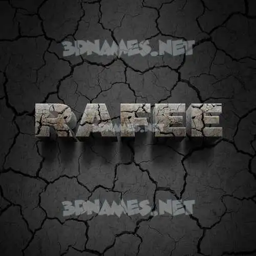 rafee in Cracked Stone style - 3D name wallpaper rafee in Cracked Stone style - 3D name wallpaper