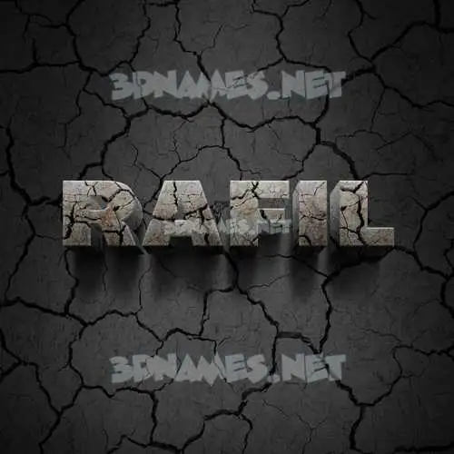 rafil in Cracked Stone style - 3D name wallpaper rafil in Cracked Stone style - 3D name wallpaper
