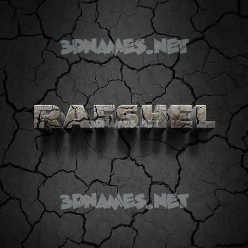 rafshel in Cracked Stone style - 3D name wallpaper rafshel in Cracked Stone style - 3D name wallpaper