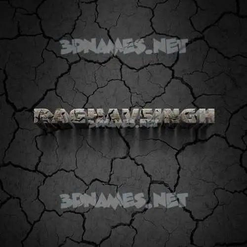 raghavsingh in Cracked Stone style - 3D name wallpaper