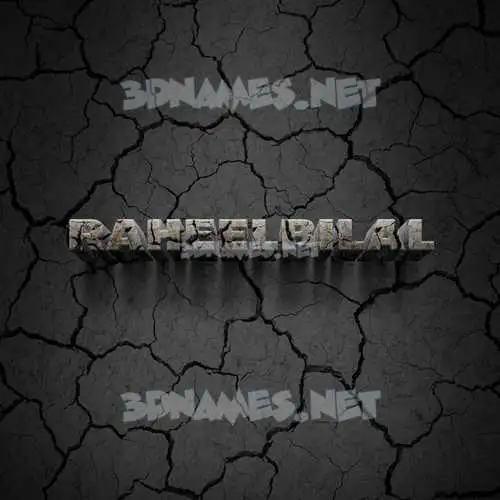 raheelbilal in Cracked Stone style - 3D name wallpaper raheelbilal in Cracked Stone style - 3D name wallpaper