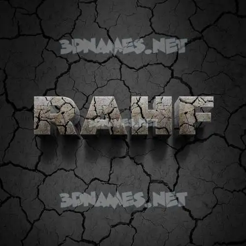 rahf in Cracked Stone style - 3D name wallpaper rahf in Cracked Stone style - 3D name wallpaper