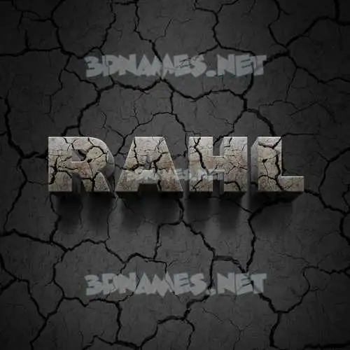 rahl in Cracked Stone style - 3D name wallpaper rahl in Cracked Stone style - 3D name wallpaper