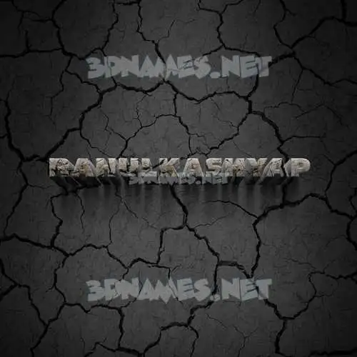 rahulkashyap in Cracked Stone style - 3D name wallpaper