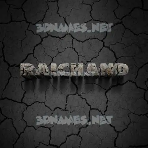 raichand in Cracked Stone style - 3D name wallpaper