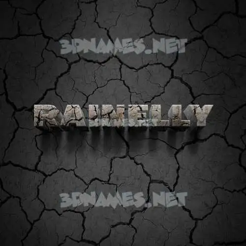 rainelly in Cracked Stone style - 3D name wallpaper rainelly in Cracked Stone style - 3D name wallpaper