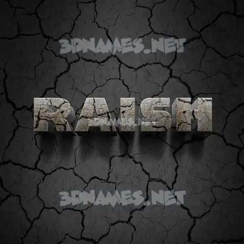 raish in Cracked Stone style - 3D name wallpaper