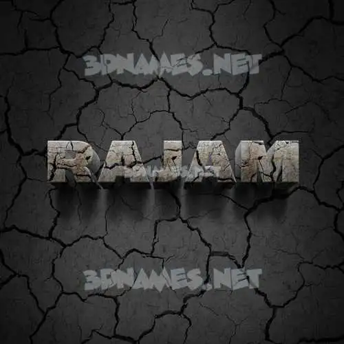 rajam in Cracked Stone style - 3D name wallpaper rajam in Cracked Stone style - 3D name wallpaper