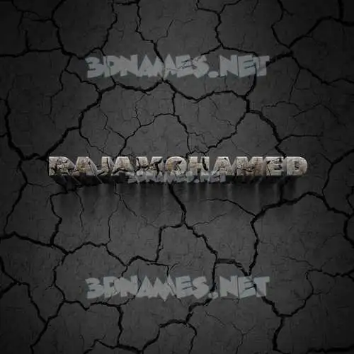 rajamohamed in Cracked Stone style - 3D name wallpaper rajamohamed in Cracked Stone style - 3D name wallpaper