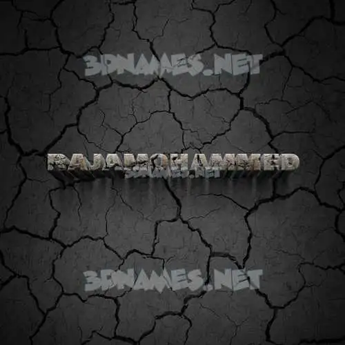 rajamohammed in Cracked Stone style - 3D name wallpaper