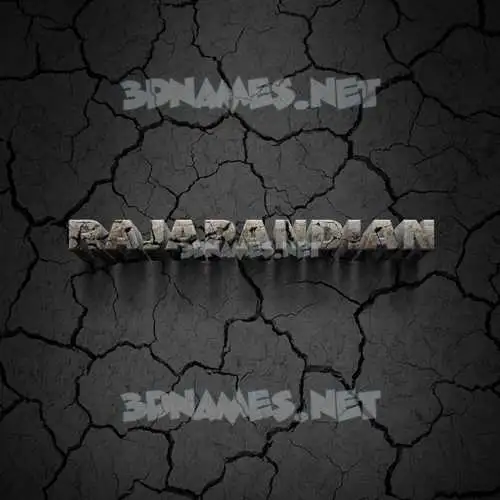 rajapandian in Cracked Stone style - 3D name wallpaper