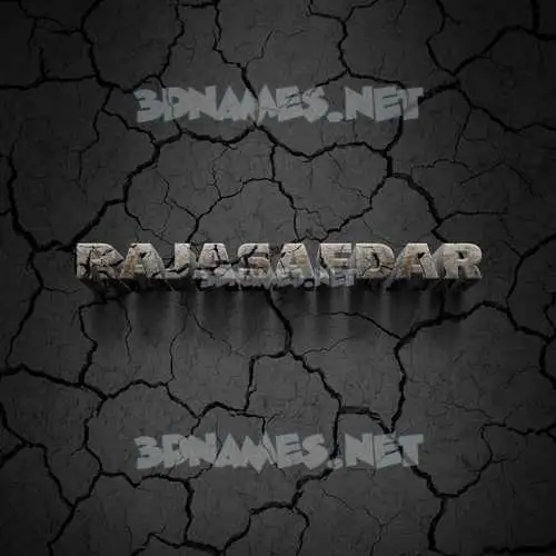 rajasafdar in Cracked Stone style - 3D name wallpaper