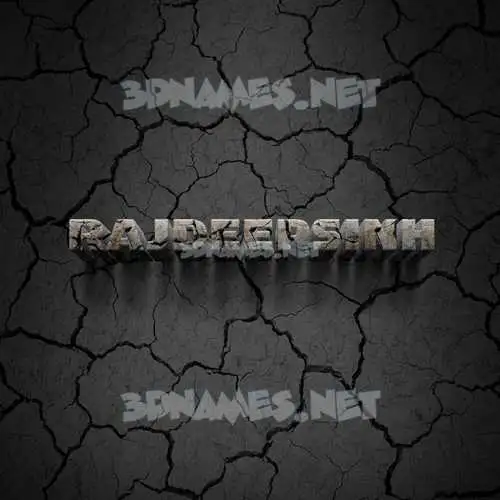 rajdeepsinh in Cracked Stone style - 3D name wallpaper