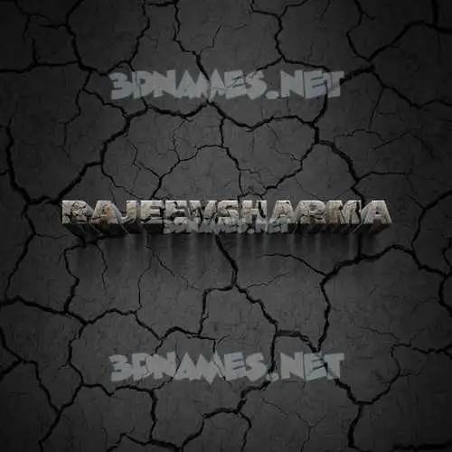 rajeevsharma in Cracked Stone style - 3D name wallpaper