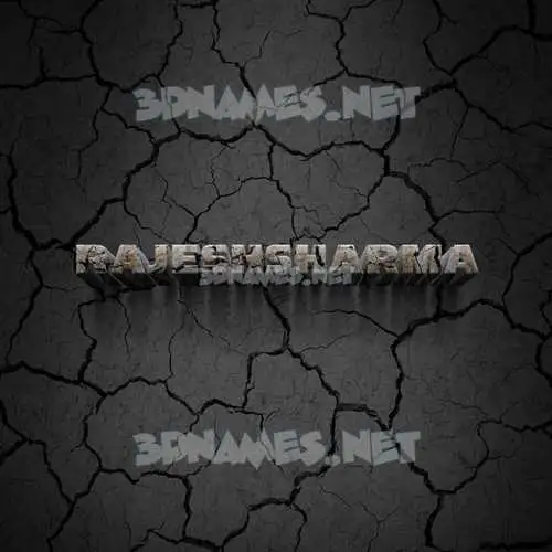 rajeshsharma in Cracked Stone style - 3D name wallpaper rajeshsharma in Cracked Stone style - 3D name wallpaper