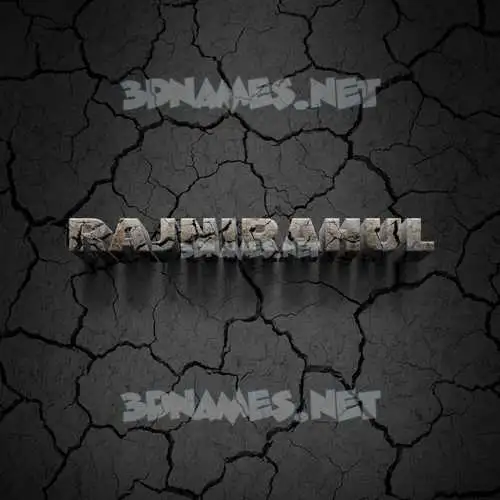 rajnirahul in Cracked Stone style - 3D name wallpaper