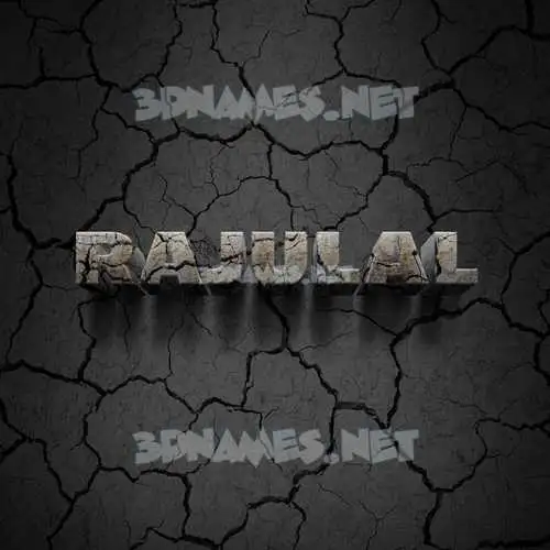 rajulal in Cracked Stone style - 3D name wallpaper