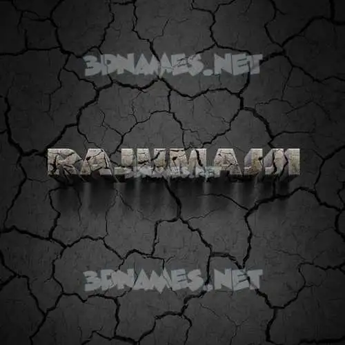 rajumajji in Cracked Stone style - 3D name wallpaper