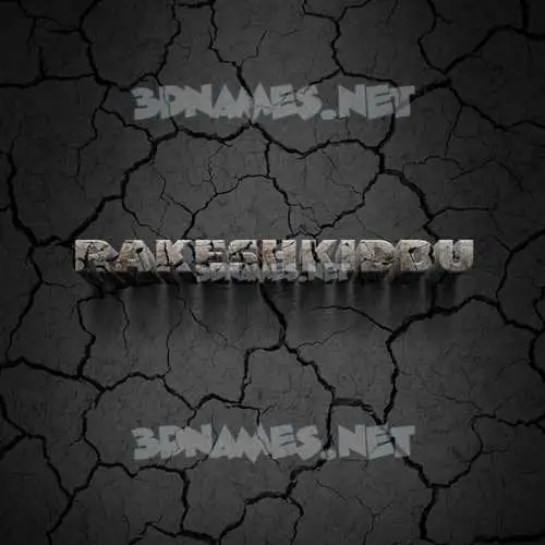 rakeshkiddu in Cracked Stone style - 3D name wallpaper rakeshkiddu in Cracked Stone style - 3D name wallpaper